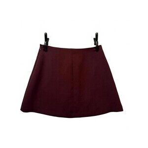 Wilfred Aritzia Burgundy Mini Skirt Size 2 Minimalist Pocket Detail